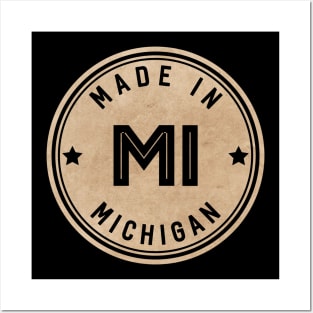 Made In Michigan MI State USA Posters and Art